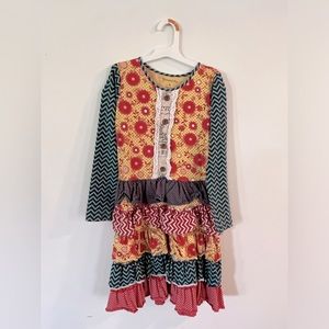 Little girls Mustard Pie ruffle dress